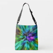 Vibrant Starburst Tie Dye Crossbody Tas (Achterkant)