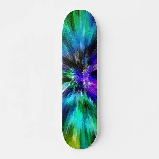 Vibrant Starburst Tie Dye Persoonlijk Skateboard (Voorkant)