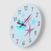 Vibrant Starfish Clock Grote Klok (Hoek)