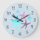 Vibrant Starfish Clock Grote Klok (Voorkant)