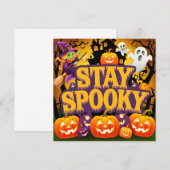 Vibrant Stay Spooky halloween Kaart (Voorkant / Achterkant)