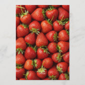 Vibrant Strawberry  Pattern Summer  Kaart (Achterkant)