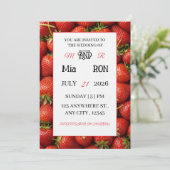 Vibrant Strawberry  Pattern Summer  Kaart (Staand voorkant)