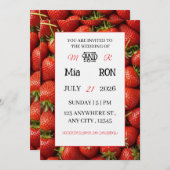 Vibrant Strawberry  Pattern Summer  Kaart (Voorkant / Achterkant)