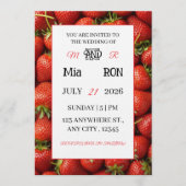 Vibrant Strawberry  Pattern Summer  Kaart (Voorkant)