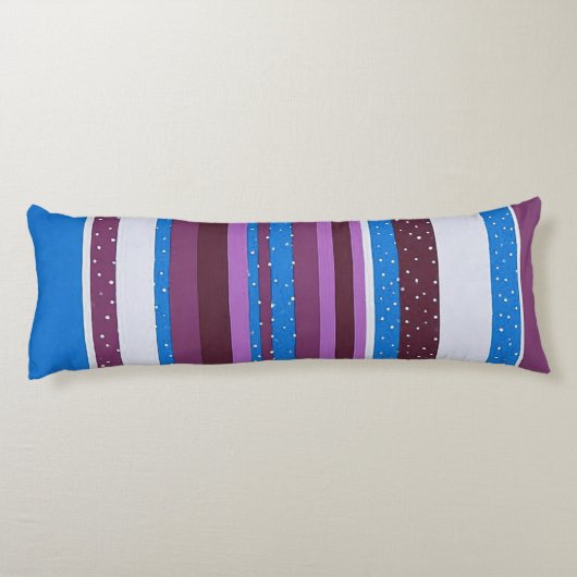 Vibrant Striped Pattern Background Lichaamskussen (Achterkant)