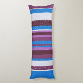 Vibrant Striped Pattern Background Lichaamskussen (Achterkant (Verticaal))