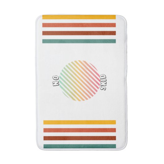 Vibrant Stripes Bathmat Badmat (Voorkant Verticaal)
