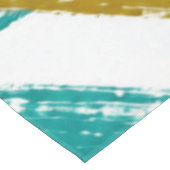 Vibrant Strokes,Teal, Magenta & Mustard pattern Tafelkleed (Gekanteld)