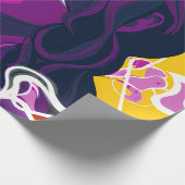 Vibrant Stylized Portrait with Abstract Elements Cadeaupapier (Hoek)