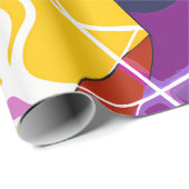 Vibrant Stylized Portrait with Abstract Elements Cadeaupapier (Rol Hoek)