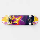 Vibrant Stylized Portrait with Abstract Elements Persoonlijk Skateboard (Horizontaal)