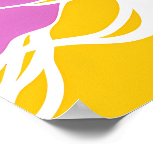 Vibrant Stylized Portrait with Abstract Elements Poster (Hoek)