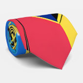 Vibrant Stylized Portrait with Abstract Elements Stropdas (Opgerold)