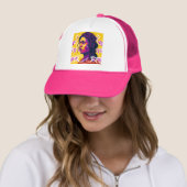Vibrant Stylized Portrait with Abstract Elements Trucker Pet (In situ)