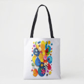 Vibrant Summer Botanical Abstract Pop Art Tote Bag (Voorkant)