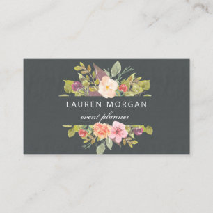Vibrant Summer Floral   VISITEKAARTJE