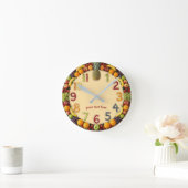 Vibrant Summer Fruit Salad Wall Clock - Custom Ronde Klok (Huis)