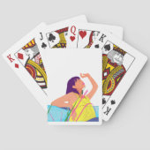 Vibrant Summer Girl Classic Playing Cards – Colour Pokerkaarten (Achterkant)