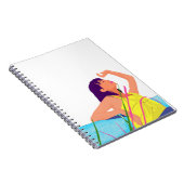 Vibrant Summer Girl Notebook – Colour Pop Art  Notitieboek (Rechterzijde)