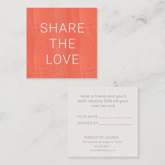 Vibrant Summer | Loyalty-Kaart Vierkante Visitekaartje (Voorkant / Achterkant)