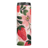 Vibrant Summer Strawberry and Flower Patch Thermosbeker (Achterkant)