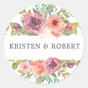 Vibrant Summer ⎢ Wedding Monogram Sticker