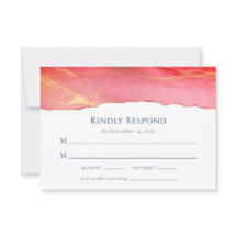 Vibrant Summer Wedding RSVP Response Kaart
