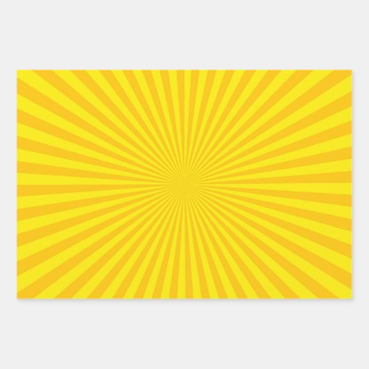 Vibrant Sunburst Pattern Trio Inpakpapier Vel (Voorkant 3)