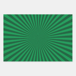 Vibrant Sunburst Pattern Trio Inpakpapier Vel