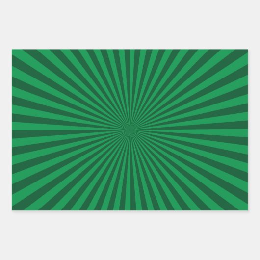 Vibrant Sunburst Pattern Trio Inpakpapier Vel (Voorkant)