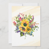 Vibrant Sunflower Floral Christelijk bruiloft Kaart (Achterkant)