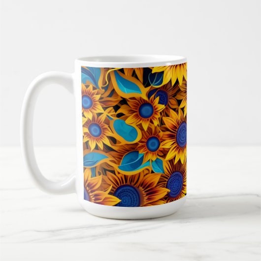 Vibrant Sunflower Koffiemok (Links)