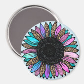 Vibrant Sunflower Magneet (Voorkant / Achterkant)
