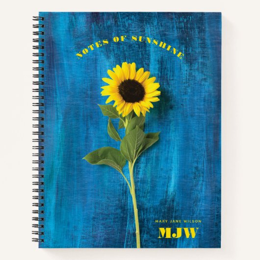 Vibrant Sunflower Yellow & Blue Notitieboek (Voorkant)