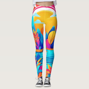 Vibrant Sunrise Landschap Leggings