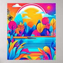Vibrant Sunrise Landschap