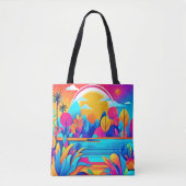 Vibrant Sunrise Landschap Tote Bag (Voorkant)