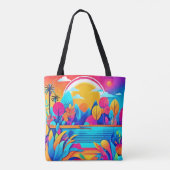 Vibrant Sunrise Landschap Tote Bag (Achterkant)