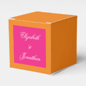 Vibrant Sunrise Minimalist Mix & Match Weddenschap Bedankdoosjes (Voorkant Zijde)