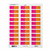 Vibrant Sunrise Minimalist Mix & Match Weddenschap Etiket (Full Sheet)