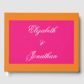 Vibrant Sunrise Minimalist Mix & Match Weddenschap Gastenboek (Voorkant)