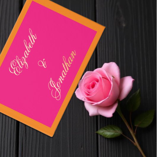 Vibrant Sunrise Minimalist Mix & Match Weddenschap Gastenboek