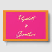 Vibrant Sunrise Minimalist Mix & Match Weddenschap Gastenboek (Voorkant)