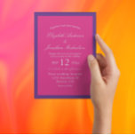 Vibrant Sunrise Minimalist Mix & Match Weddenschap Kaart<br><div class="desc">Levendig kleurrijk minimalistisch bruiloft collectie met felroze en oranje zonnoppen. Meng en pas kleuren aan</div>