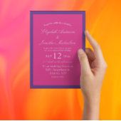 Vibrant Sunrise Minimalist Mix & Match Weddenschap Kaart