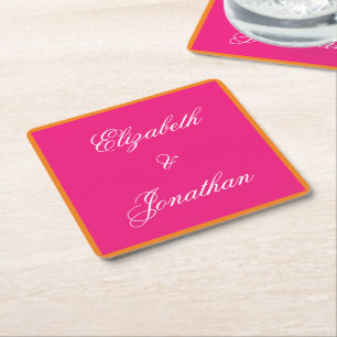 Vibrant Sunrise Minimalist Mix & Match Weddenschap Kartonnen Onderzetters