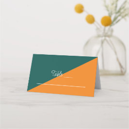 Vibrant Sunrise Minimalist Mix & Match Weddenschap Plaatskaartje