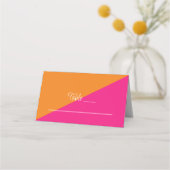 Vibrant Sunrise Minimalist Mix & Match Weddenschap Plaatskaartje (Voorkant)