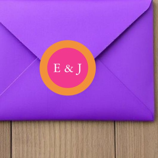 Vibrant Sunrise Minimalist Mix & Match Weddenschap Ronde Sticker